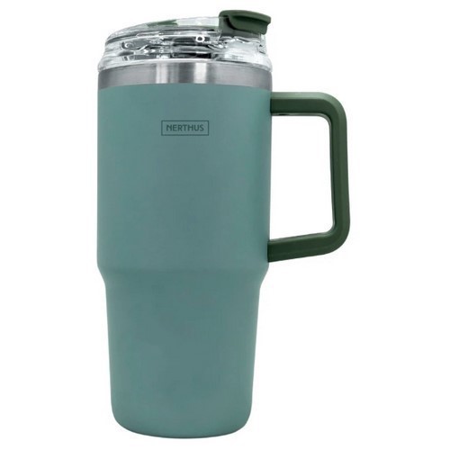 TAZA TERMO NERTHUS FIH 1436 0.6L VERDE C/PAJITA